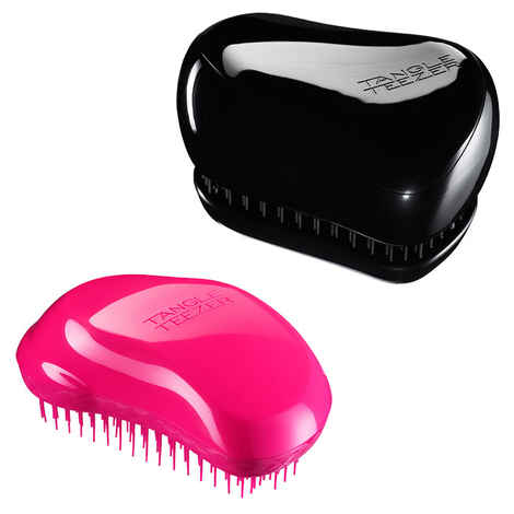 Buy Tangle Teezer Combo Original Pink and Compact Black - Purplle