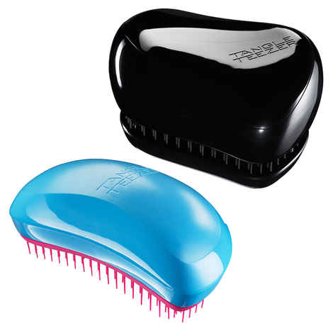 Buy Tangle Teezer Combo Salon Elite Blue and Pink and Compact Black - Purplle