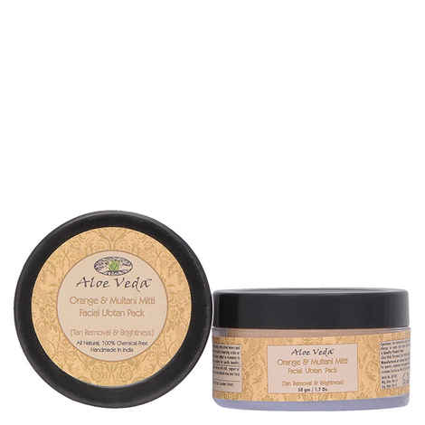 Buy Aloe Veda Orange Multani Mitti Ubtan tan removal brightness50 g - Purplle