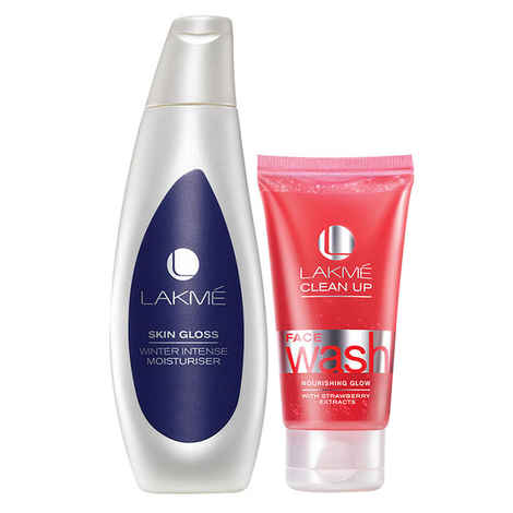 Buy Lakme Skin Gloss Winter Intense Moisturiser (120 ml) + Free Clean Up Nourishing Glow Face Wash (25 g) - Purplle