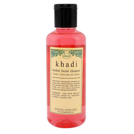 khadi Herbal Facial Cleanser Honey-Rose-Lemon210 ml By Swati Gramodyog