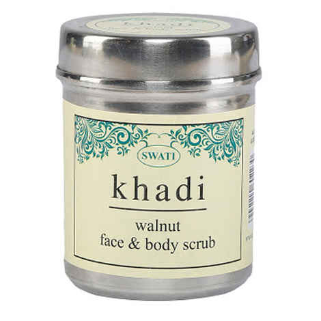 Buy khadi Walnut Face And Body Scrub 70 g By Swati Gramodyog - Purplle