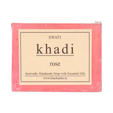 Buy Swati Khadi Ayurvedic Handmade Soap ROSE - Purplle