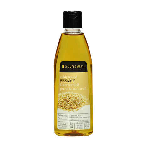 Buy Soulflower Coldpressed Sesame Pure Natural Carrier Oil (225 ml) - Purplle