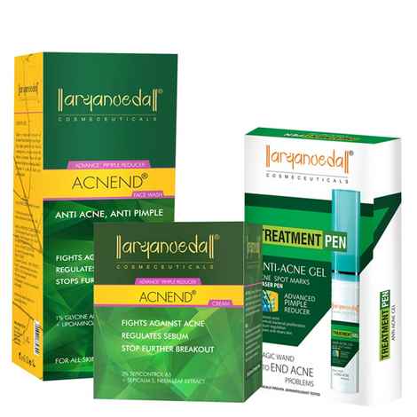 Buy Aryanveda Advanced Acne Treatment Combo Pack (118 ml) - Purplle