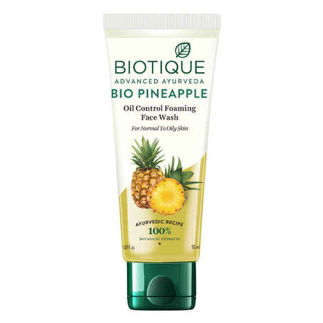 Buy Biotique Bio Pineapple Oil Control Foaming Face Wash (50 ml) - Purplle