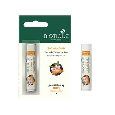 Buy Biotique Bio Almond Overnight Therapy Lip Balm (5 g) - Purplle