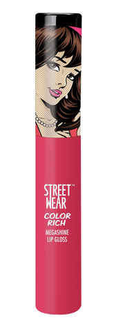 Buy Street Wear Color Rich Mega Shine Lip Gloss - Poppy Pink (7 ml) - Purplle
