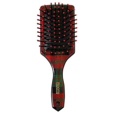 Buy Roots Styl Glam Mini Paddle Brush With Removable Mirror Red & Green - Purplle