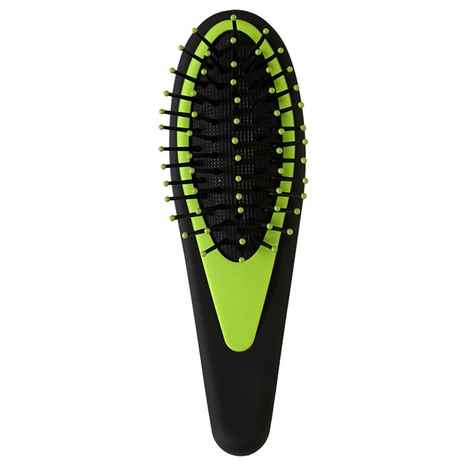 Buy Roots Go Glam Mini Cushion Brush Black & Green - Purplle
