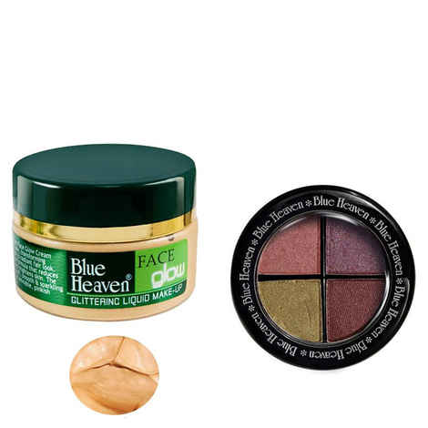 Buy Blue Heaven Face Glow & Eye Magic Eye Shadow 605 Combo (50 ml + 6 g) - Purplle