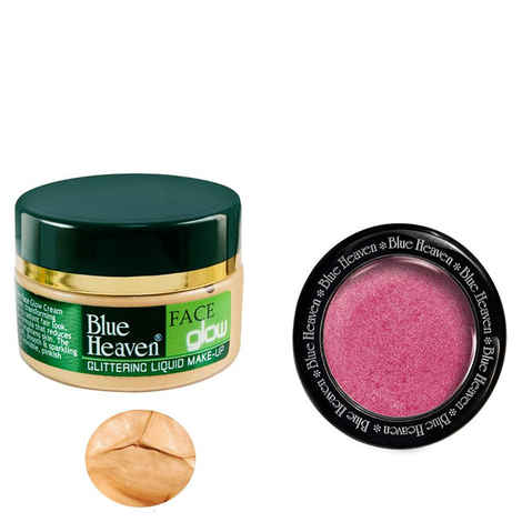 Buy Blue Heaven Face Glow & Diamond Blush On 506 Combo (50 ml + 7 g) - Purplle