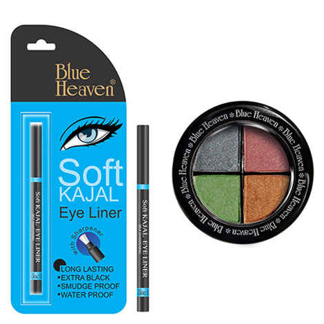 Buy Blue Heaven Eye Magic Eye Shadow 601 & Bh Kajal Liner Combo (6 g + 0.31 g) - Purplle