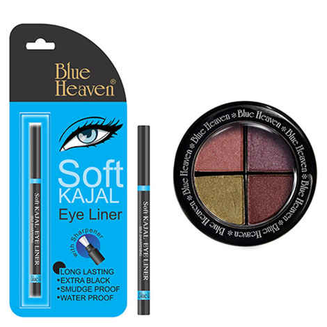 Buy Blue Heaven Eye Magic Eye Shadow 605 & Bh Kajal Liner Combo (6 g + 0.31 g) - Purplle