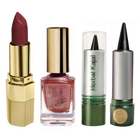 Buy Blue Heaven Xpression Lipstick Cb 028, Xpression Nail Paint 931 & Herbal Kajal Combo (4 g + 9 ml + 3 g) - Purplle