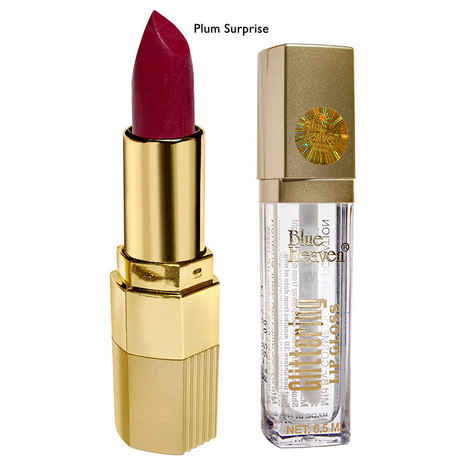 Buy Blue Heaven Xpression Lipstick Mr 103 & Glittering Lip Gloss 500 Combo (4 g + 6.5 ml) - Purplle