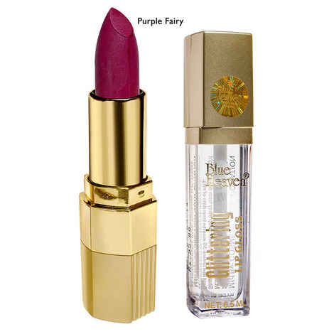 Buy Blue Heaven Xpression Lipstick Mp 143 & Glittering Lip Gloss 500 Combo (4 g + 6.5 ml) - Purplle