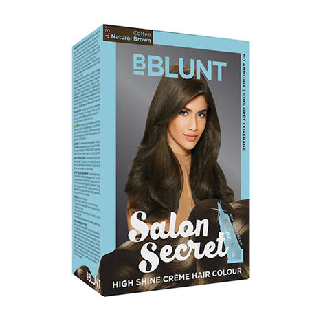 BBLUNT Salon Secret High Shine Creme Hair Colour Natural Brown 4.31 (100 g) With Shine Tonic (8 ml)