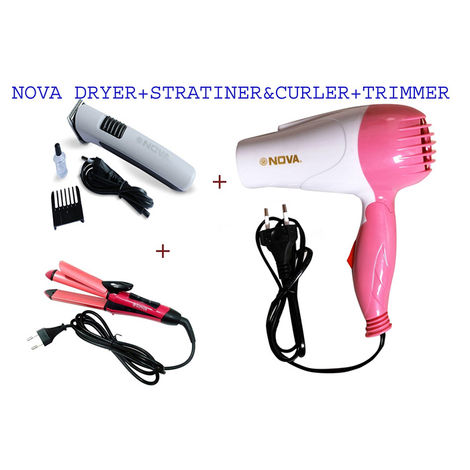Nova NHC 2009 Straightener And Nova 1290 Hair Dryer Combo Pack