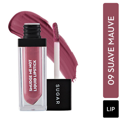 SUGAR Cosmetics - Smudge Me Not - Liquid Lipstick - 09 Suave Mauve (Mauve)|Ultra Matte Liquid Lipstick, Transferproof and Waterproof, Lasts Up to 12 - 4.5 ml