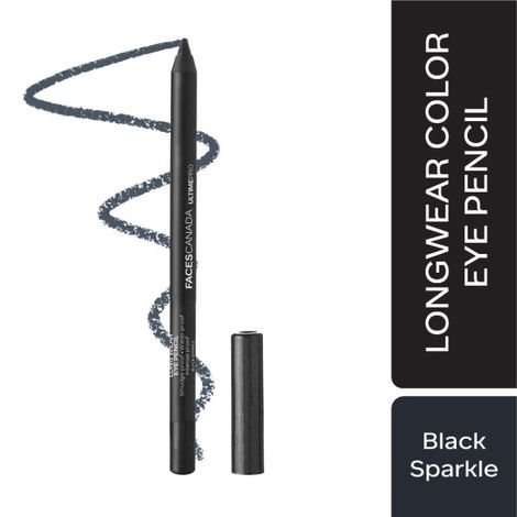 FACES CANADA Ultime Pro Longwear Eye Pencil - Dark Sparkle 03, 1.2 g | 8 Hr Long Stay | Smooth One Stroke Application | Intense Color Pay Off | Soft Blendable Formula | Smudge Proof | Water Proof