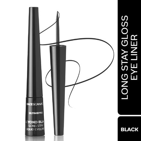 FACES CANADA Beyond Black Long Stay Liquid Eyeliner- Black, 2.5ml | 24HR Waterproof & Smudgeproof | Long-Lasting | Intense Color Payoff | Quick Drying | Precise Felt Tip