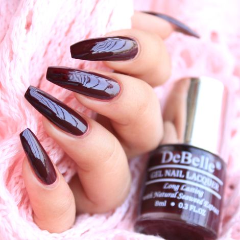Buy DeBelle Gel Nail Polish Glamorous Garnet (Dark Maroon), 8 ml - Enriched  with natural Seaweed Extract, cruelty Free, Toxic Free Online at Low Prices  in India - Amazon.in