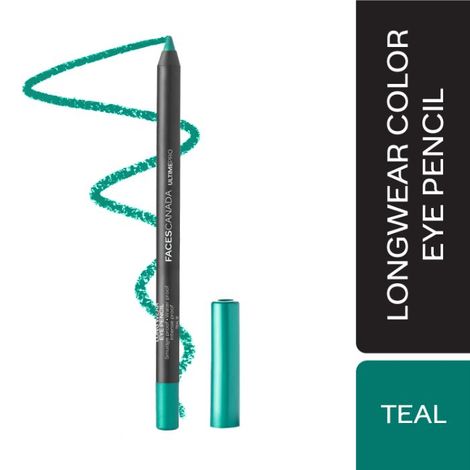 FACES CANADA Ultime Pro Longwear Eye Pencil - Teal 12, 1.2 g | 8 Hr Long Stay | Smooth One Stroke Application | Intense Color Pay Off | Soft Blendable Formula | Smudge Proof | Water Proof