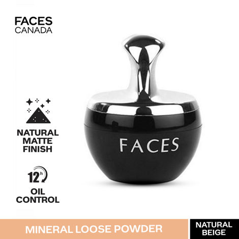 FACES CANADA Ultime Pro Mineral Loose Powder - Natural Beige 05, 7g| Light-Medium Coverage | Soft Luminous Glow | Flawless Makeup Setting Powder | Silky Matte Finish