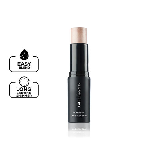 FACES CANADA Ultime Pro BlendFinity Stick Highlighter - Make Me Shine, 10g | Long Lasting Shimmer | Medium-High Coverage | Weightless & Longwear | Soft Velvety Finish | Easy To Apply Stick Format