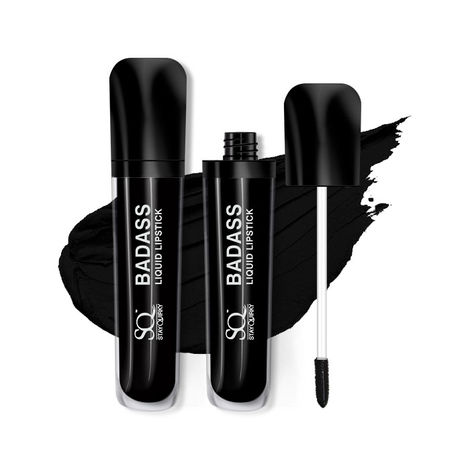 Stay Quirky Liquid Lipstick |Transferproof| Long Lasting| Smudgeproof| Highly Pigmented| Vegan|Black BadAss - Wet And Tight 8 (8 ml)