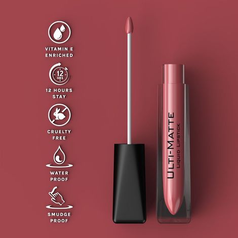 Bella Voste I ULTI-MATTE LIQUID LIPSTICK I Silky Smooth & Light Weight Texture I Full Coverage With Pure Matte finish I NAKED (03)