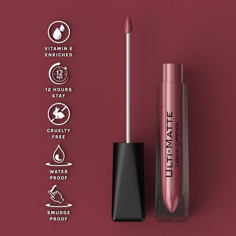 Bella Voste I ULTI-MATTE LIQUID LIPSTICK I Cruelty Free I No Bleeding or Feathering I Water Proof & Smudge Proof I Enriched with Vitamin E I Lasts Up to 12 hours I Moisturising with Velvet Matt Finish I SWEET CLAY (11)