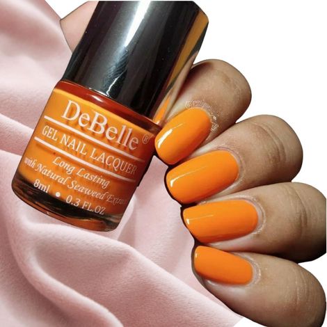 DeBelle Gel Nail Lacquer Creme Tangerine Sheen - Orange, (8 ml)