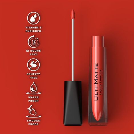 Bella Voste I ULTI-MATTE LIQUID LIPSTICK I Cruelty Free I No Bleeding or Feathering I Water Proof & Smudge Proof I Enriched with Vitamin E I Lasts Up to 12 hours I Moisturising with Velvet Matt Finish I CANDY GLOW (15)