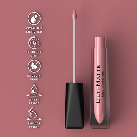 Bella Voste I ULTI-MATTE LIQUID LIPSTICK I Cruelty Free I No Bleeding or Feathering I Water Proof & Smudge Proof I Enriched with Vitamin E I Lasts Up to 12 hours I Moisturising with Velvet Matt Finish I QUIRKY BROWN (18)