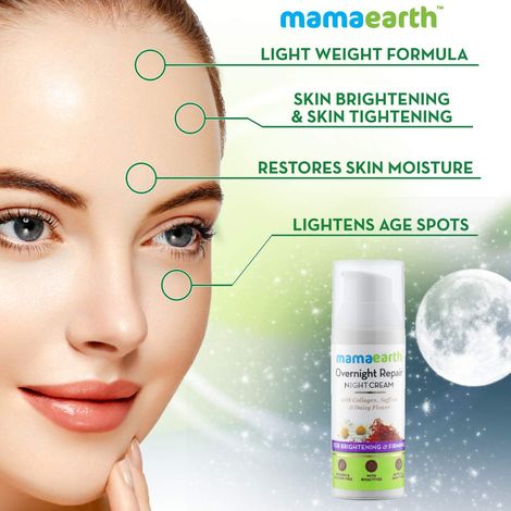 Buy Mamaearth Skin Repair Night Cream For Glowing Skin Anti