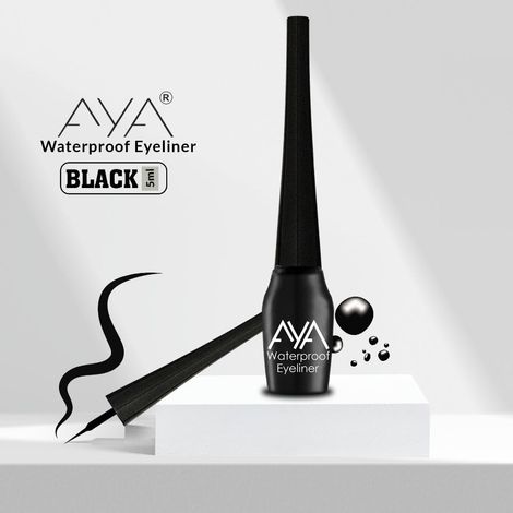AYA Waterproof Eyeliner, Black (5 ml)