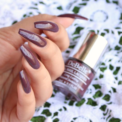 Buy Debelle Gel Nail Polish Plum Toffee (Plum Maroon Nail Paint)|Non Uv -  Glossy Finish |Chip Resistant | Seaweed Enriched Formula| Long  Lasting|Cruelty And Toxic Free| 8Ml Online at Low Prices in