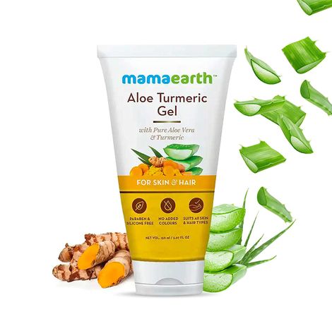 Mamaearth  aloe turmeric gel with pure aloe vera & turmeric for skin & hair(150 ml)
