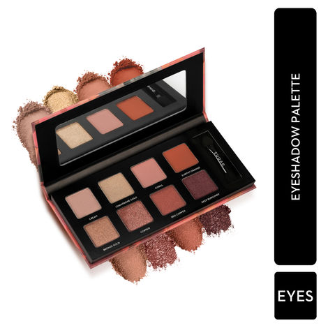 SUGAR Cosmetics - Blend The Rules - Eyeshadow Palette - 01 Flawless (8 Warm Neutral Shades) - Long Lasting, Smudge Proof Eyeshadow for Smoky Eye Look, Paraben-Free