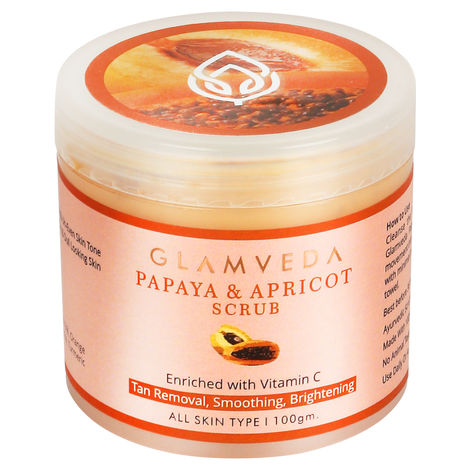Glamveda Papaya & Apricot Tan Removal Scrub (100 g)
