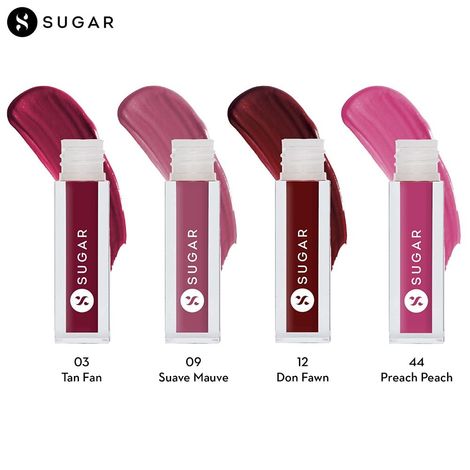 SUGAR Cosmetics Smudge Me Not Liquid Mini Lipstick Set Nude Set