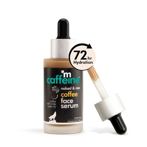 mCaffeine Coffee Face Serum for Glowing Skin | Reduces Dark Spots, Antioxidant Rich,Protects from Sun Damage & Hydration | For Men & Women | 40 ml