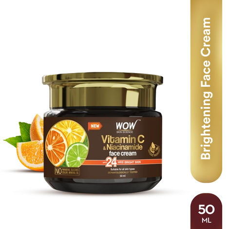 WOW Skin Science Vitamin C Cream for Skin  - Brightening . No Parabens, Silicones, Color, Mineral Oil & Synthetic Fragrance - 50mL