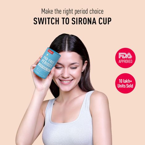 Buy SIRONA PRO SUPER SOFT REUSABLE MENSTRUAL CUP WITH MEDICAL GRADE SILICON  - MEDIUM (1 UNIT) Online & Get Upto 60% OFF at PharmEasy