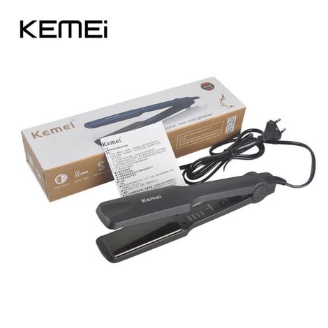 Kemei KM 329 Temperature Control Professional Hair Straightener Black