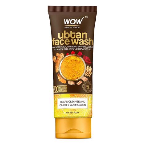 WOW Skin Science Ubtan Face Wash For All Skin Types - No Parabens, Sulphate, Silicones & Color, 100 mL