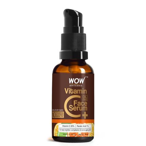 WOW Skin Science Vitamin C+ Face Serum - Brightening, Anti-Aging Skin Repair, Decrease formation of Fine Lines, Wrinkles & Brown Spots - Glass Bottle (30 ml)