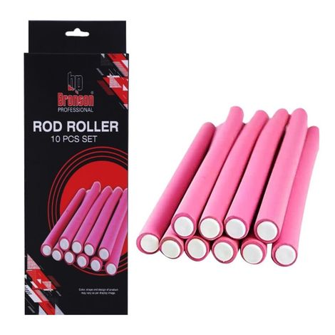 Bronson Professional Hair Curling Rods Roller Hair Sticks Pack of 10 Color May Vary